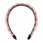 BRAIDED THIN GENIUINE LEATHER HEADBAND THIN - LIGHT PINK