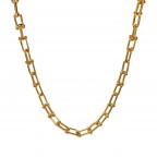 LINK U SHAPE CHAIN NECKLACE - GOLD 