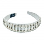 RHINESTONE STUDDED HEADBAND - IVORY
