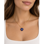 LAPIS HEART PENDANT NECKLACE