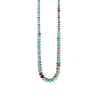 MOSAIC BEADED NECKLACE - AQUA