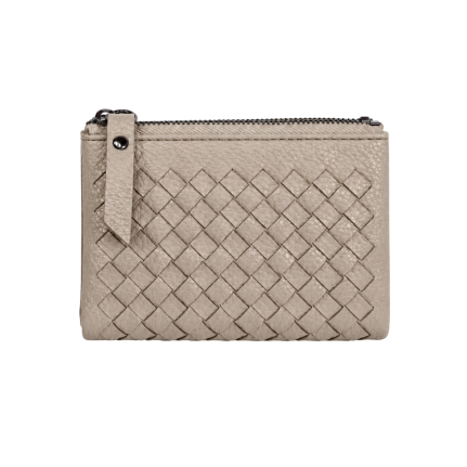 WOVEN BIFOLD WALLET - TAUPE