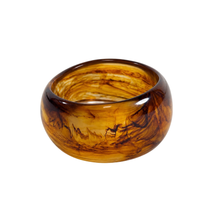 SWIRL RESIN BANGLE - AMBER