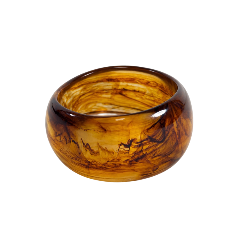 SWIRL RESIN BANGLE - AMBER