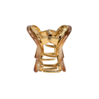 TRANSLUCENT WAVE CLAW CLIP - BROWN