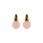 ORB HUGGIE HOOP EARRINGS - BLUSH