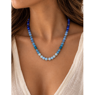 MOSAIC BEADED NECKLACE - OCEAN