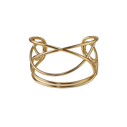 GOLD CRISSCROSS OPEN CUFF