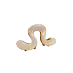 PEARLESCENT WAVE CLAW CLIP - WHITE