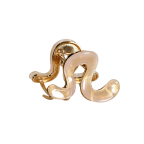 PEARLESCENT WAVE CLAW CLIP - WHITE