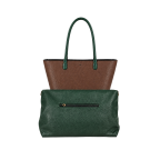 REVERSIBLE TOTE BAG W/ REMOVABLE ORGANIZER - GREEN