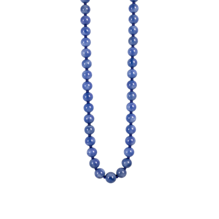 MARBLED BEADED NECKLACE - BLUE