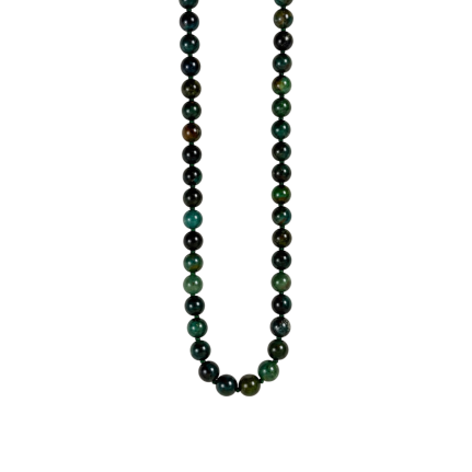 MARBLED BEADED NECKLACE - GREEN