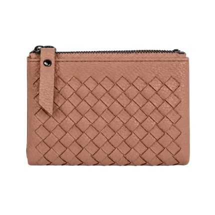 WOVEN BIFOLD WALLET - TERRACOTA