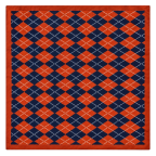 ARGYLE BANDANA - ORANGE / NAVY