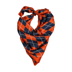 ARGYLE BANDANA - ORANGE / NAVY