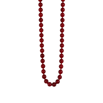 MARBLED BEADED NECKLACE - GARNET