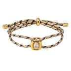 CORD CRYSTAL SLIDER BRACELET - CREAM