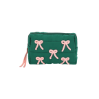 QUILTED COSMETIC BAG - BOWS