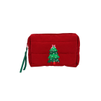 QUILTED COSMETIC BAG - CHRISTMAS TREE