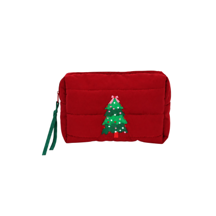 QUILTED COSMETIC BAG - CHRISTMAS TREE