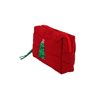 QUILTED COSMETIC BAG - CHRISTMAS TREE