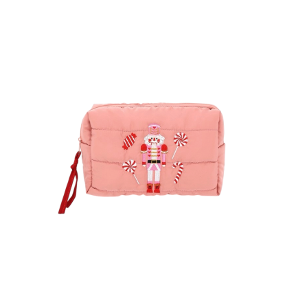 QUILTED COSMETIC BAG - NUTCRACKER