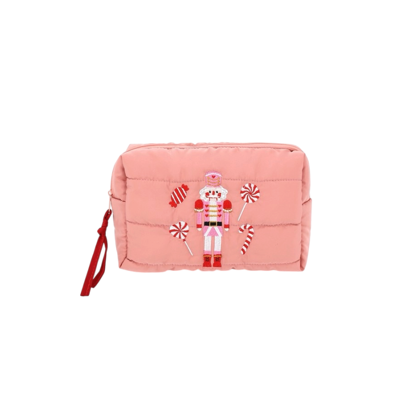 QUILTED COSMETIC BAG - NUTCRACKER