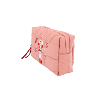 QUILTED COSMETIC BAG - NUTCRACKER