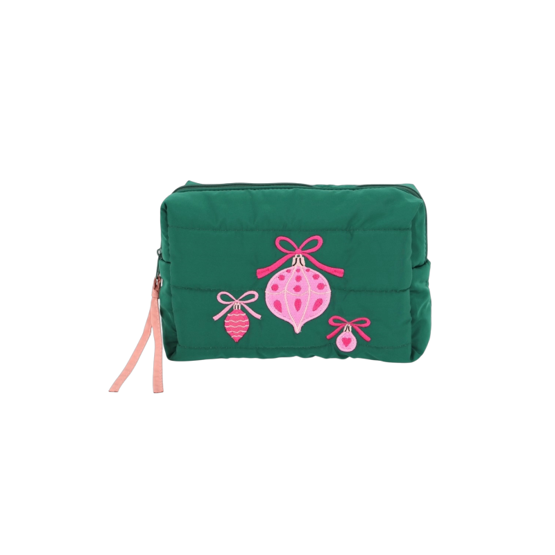 QUILTED COSMETIC BAG - ORNAMENT