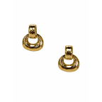 GOLD SCULPTED KNOCKER EARRINGS