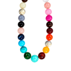 MARBLED GUMBALL NECKLACE - MULTICOLOR