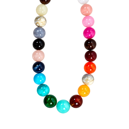 MARBLED GUMBALL NECKLACE - MULTICOLOR