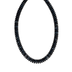 DISC BEADED NECKLACE - BLACK