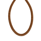 DISC BEADED NECKLACE - CARAMEL
