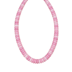 DISC BEADED NECKLACE - PINK