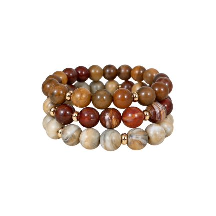 BEADED BRACELET STACK - TERRA