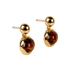 OVAL DROP EARRINGS - TIGER EYE