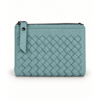 WOVEN BIFOLD WALLET - BLUE
