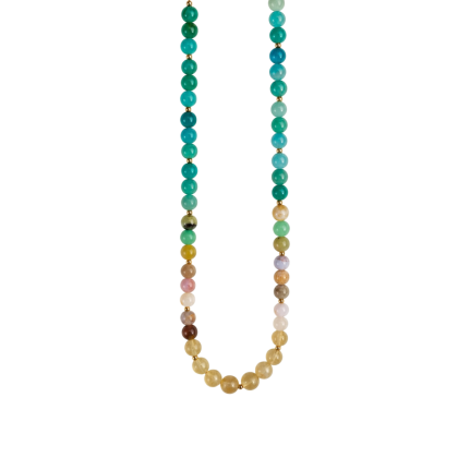 MOSAIC BEADED NECKLACE - COASTAL