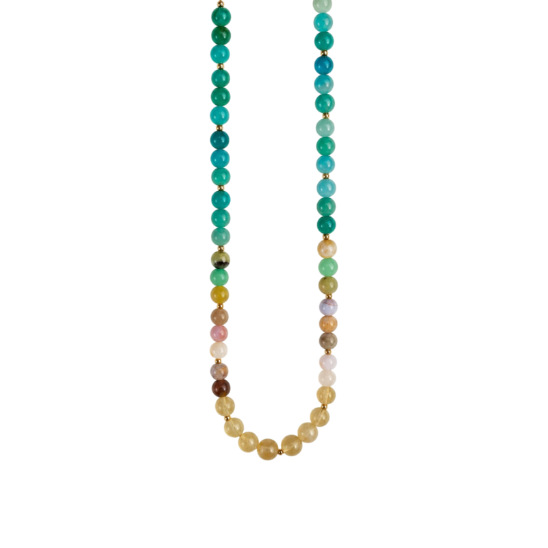 MOSAIC BEADED NECKLACE - COASTAL