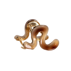 TRANSLUCENT WAVE CLAW CLIP - BROWN