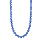 MARBLED BEADED NECKLACE - BLUE