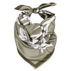 FLORAL SILK SCARF - SAGE