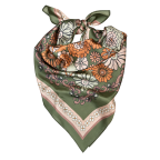 VINTAGE GARDEN FLORAL BANDANA - GREEN