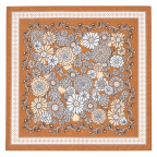 VINTAGE GARDEN FLORAL BANDANA - BROWN