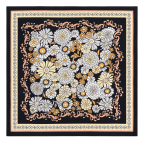 VINTAGE GARDEN FLORAL BANDANA - BLACK