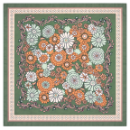 VINTAGE GARDEN FLORAL BANDANA - GREEN