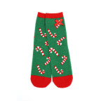 FUZZY CHRISTMAS SOCKS - CANDY CANE