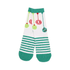 FUZZY CHRISTMAS SOCKS - GREEN / ORNAMENT